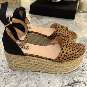 Leopard platform Espadrilles 6.5
